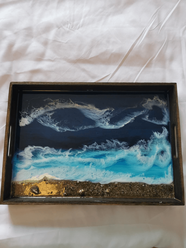 Wooden large tray